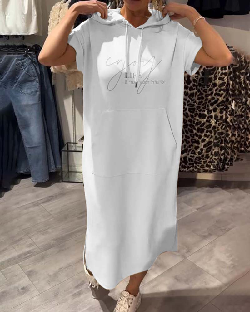 Luna – Casual Hooded Midi Dress