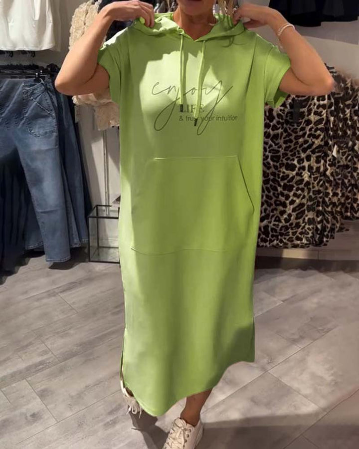 Luna – Casual Hooded Midi Dress