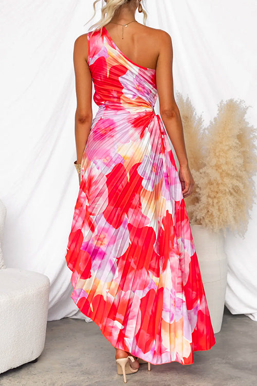 Katie – Pleated One-Shoulder Summer Dress
