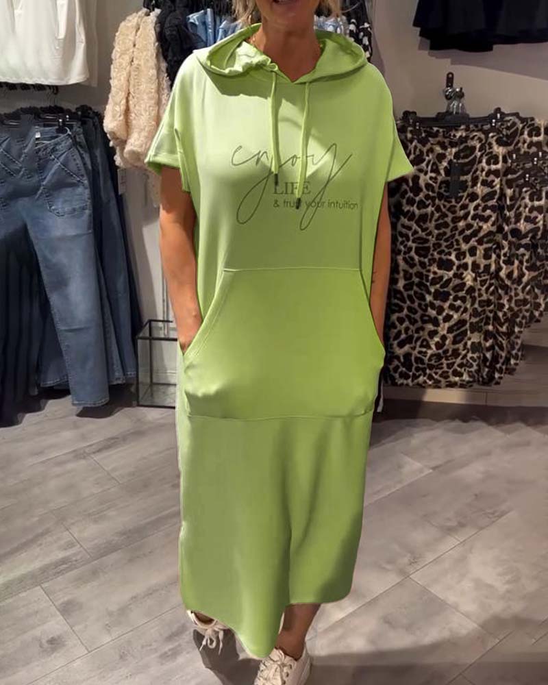 Luna – Casual Hooded Midi Dress
