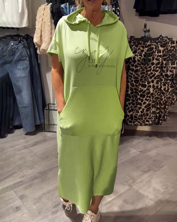 Luna – Casual Hooded Midi Dress