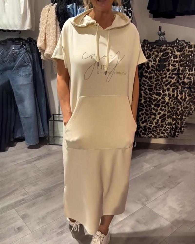 Luna – Casual Hooded Midi Dress