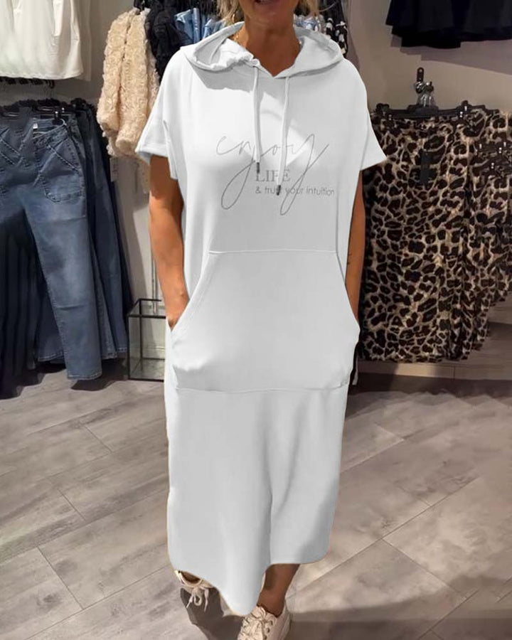 Luna – Casual Hooded Midi Dress