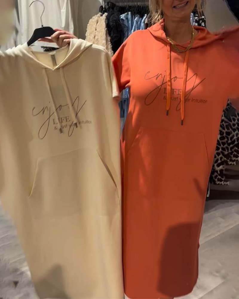 Luna – Casual Hooded Midi Dress