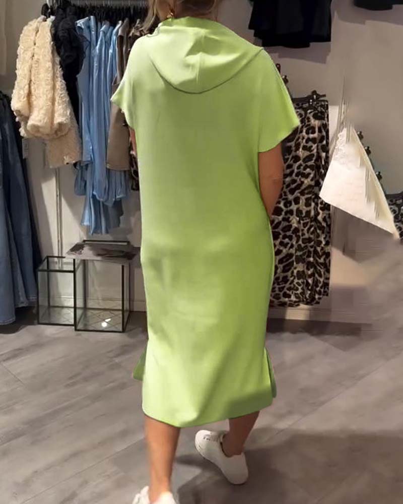 Luna – Casual Hooded Midi Dress