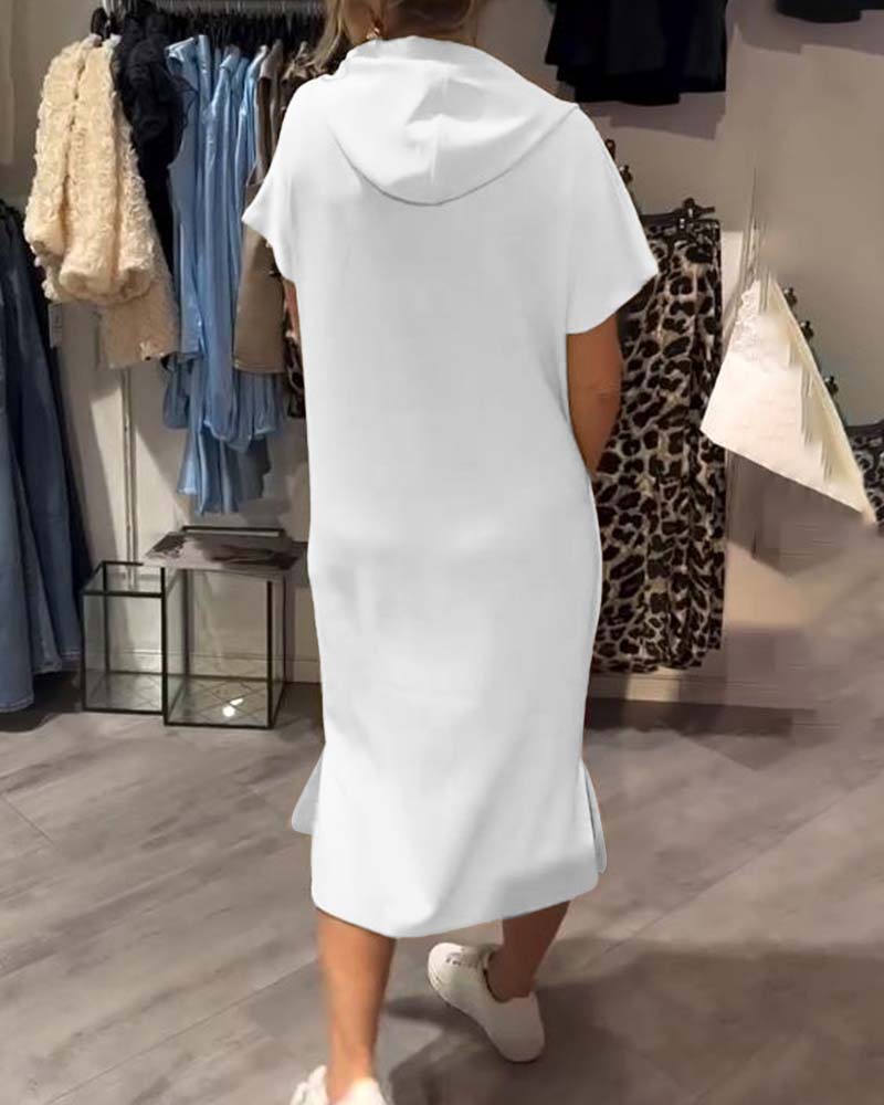 Luna – Casual Hooded Midi Dress