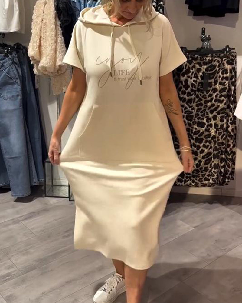 Luna – Casual Hooded Midi Dress