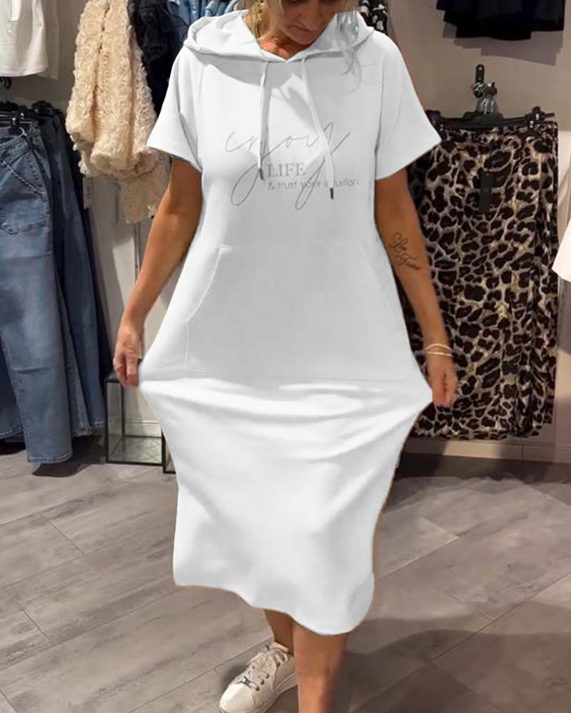Luna – Casual Hooded Midi Dress