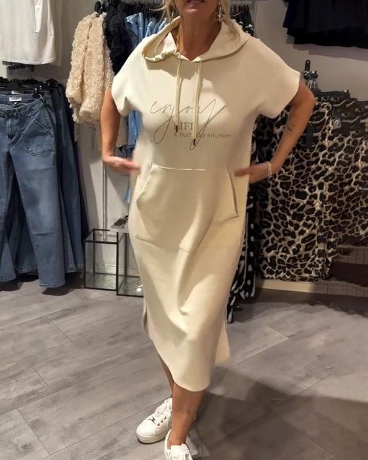 Luna – Casual Hooded Midi Dress