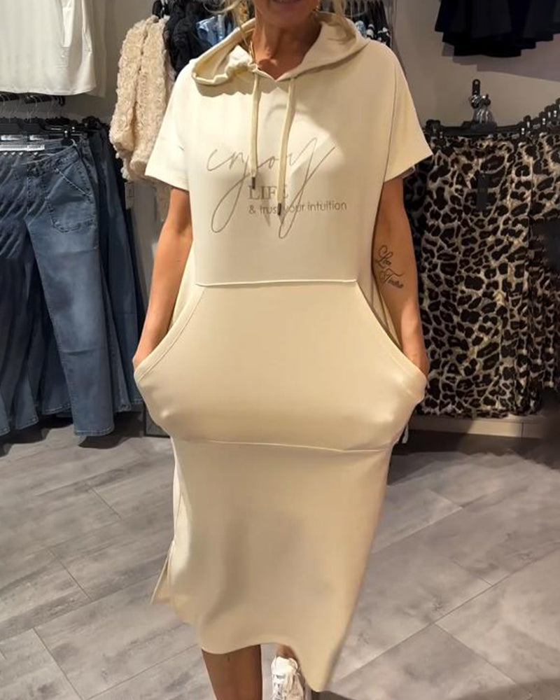 Luna – Casual Hooded Midi Dress