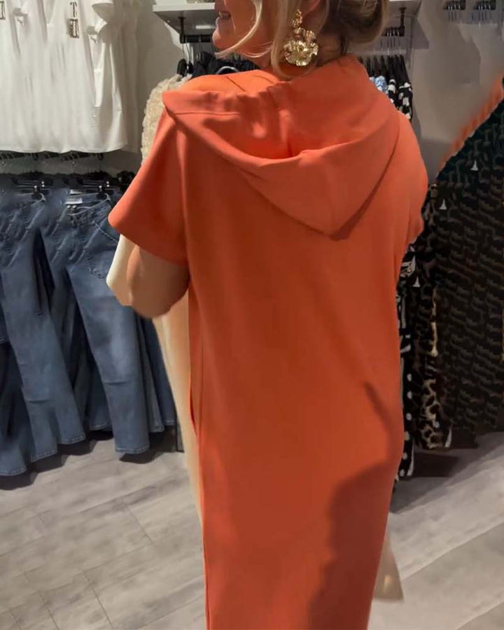 Luna – Casual Hooded Midi Dress