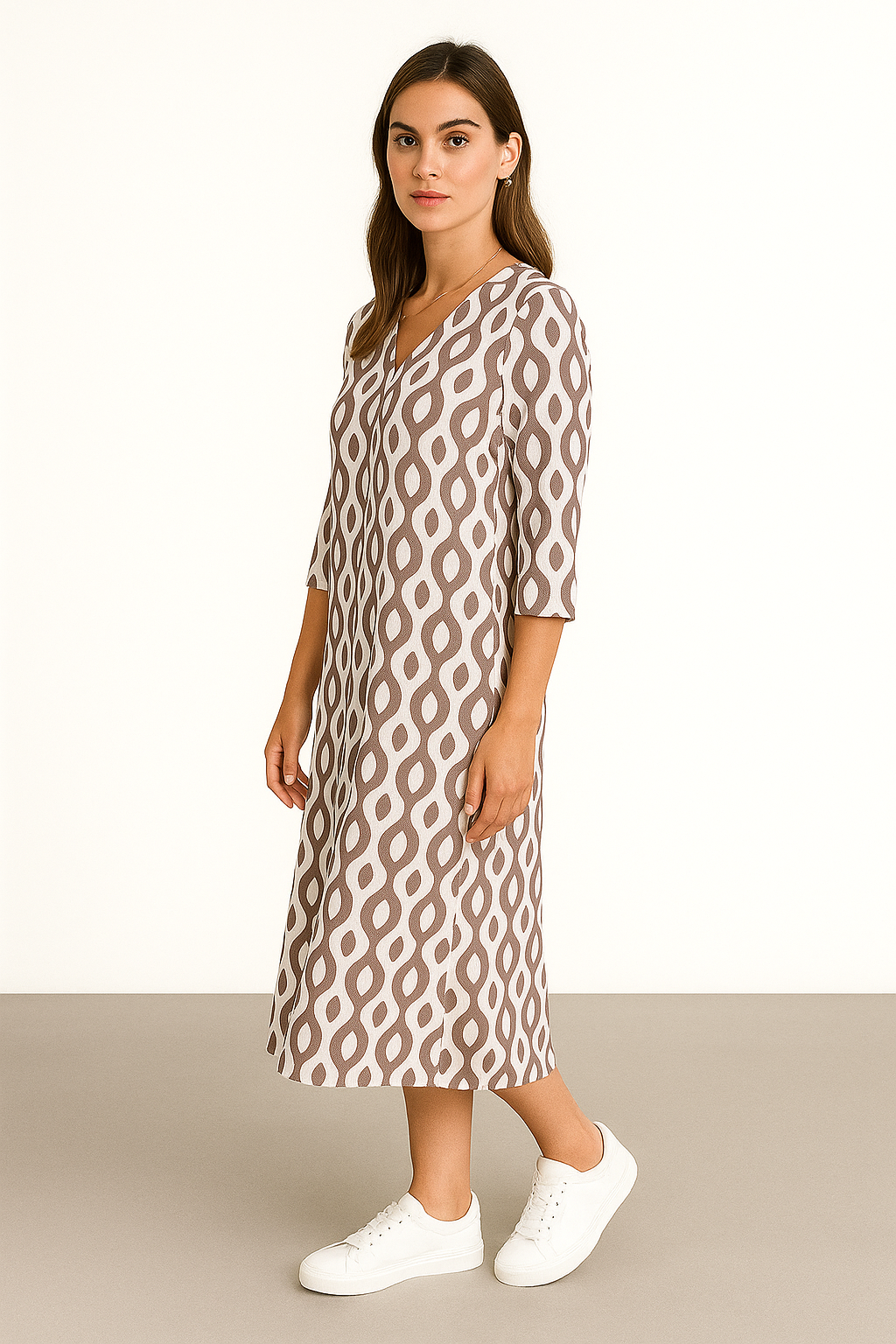 Andrea – Printed Midi Dress