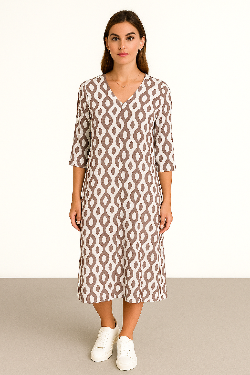 Andrea – Printed Midi Dress