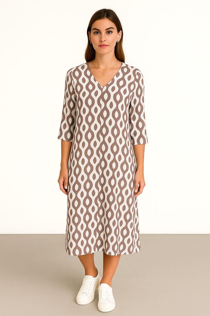 Andrea – Printed Midi Dress