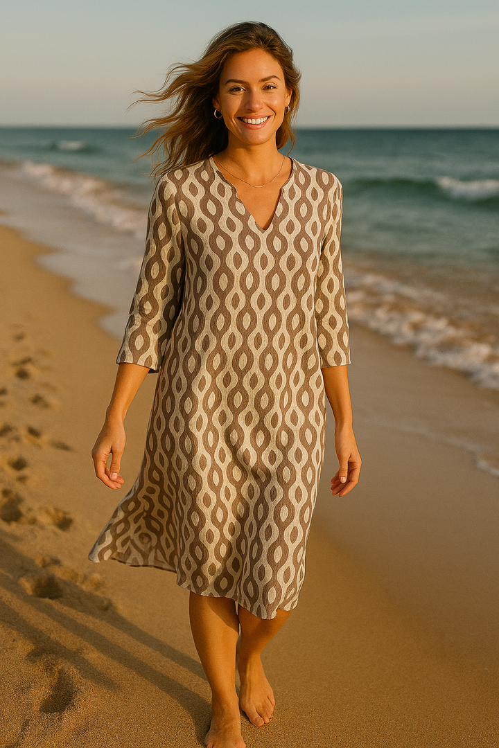 Andrea – Printed Midi Dress