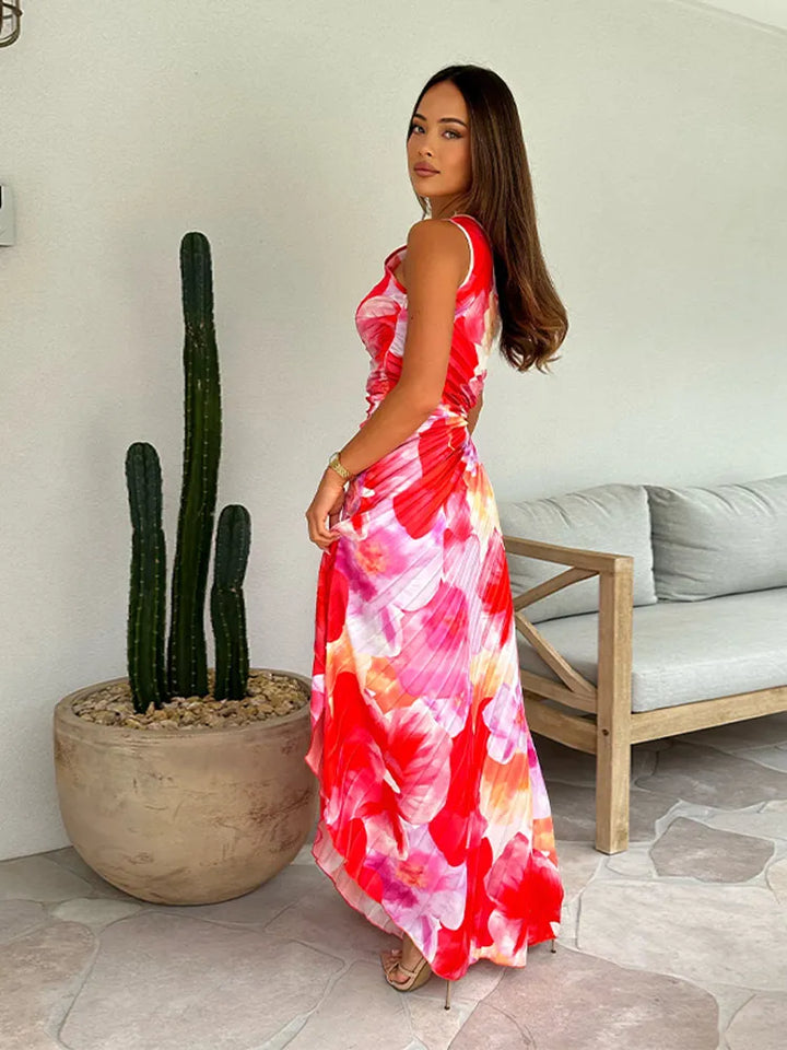 Katie – Pleated One-Shoulder Summer Dress